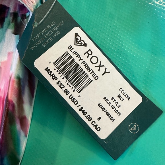 Roxy Slippy Printed Slide Sandals Size 8,9,10 - Picture 4 of 4